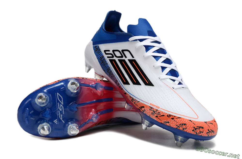 Men's Adidas F50 Elite SG Football Boots - White/Black/Red/Blue 3