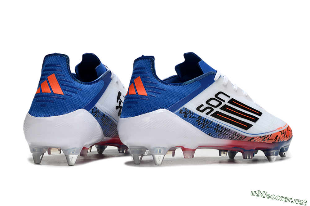 Men's Adidas F50 Elite SG Football Boots - White/Black/Red/Blue 6