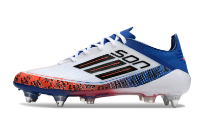 Men's Adidas F50 Elite SG Football Boots - White/Black/Red/Blue