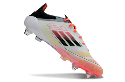 Men's Adidas F50 Elite SG Football Boots - White/Red/Yellow/Black