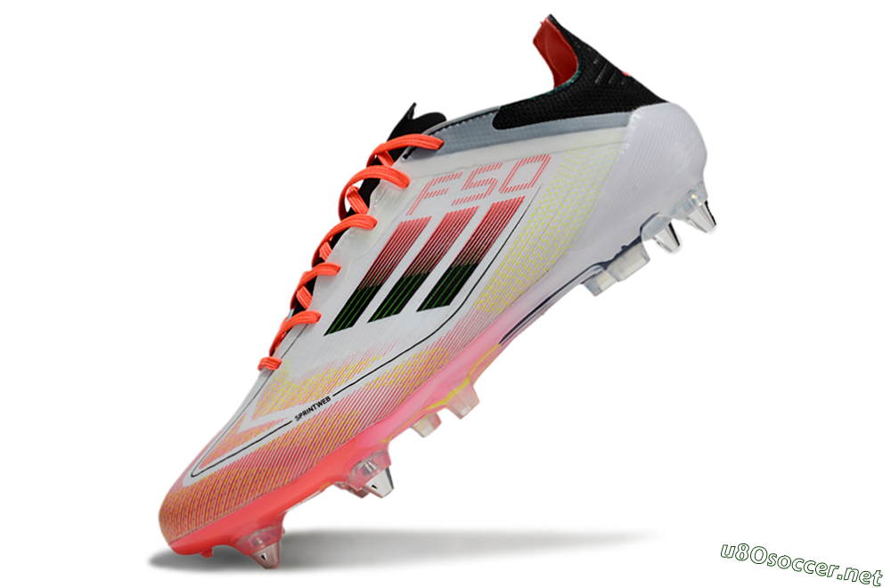 Men's Adidas F50 Elite SG Football Boots - White/Red/Yellow/Black 5