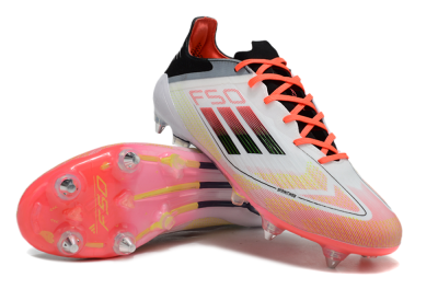 Men's Adidas F50 Elite SG Football Boots - White/Red/Yellow/Black