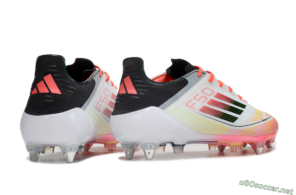 Men's Adidas F50 Elite SG Football Boots - White/Red/Yellow/Black 6