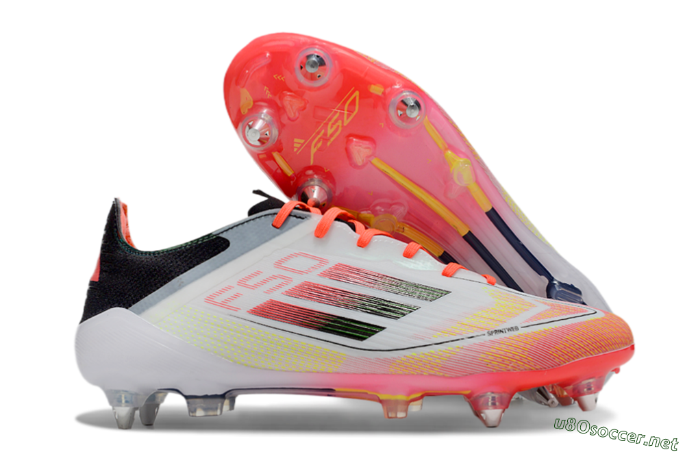 Men's Adidas F50 Elite SG Football Boots - White/Red/Yellow/Black 2