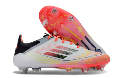 Men's Adidas F50 Elite SG Football Boots - White/Red/Yellow/Black