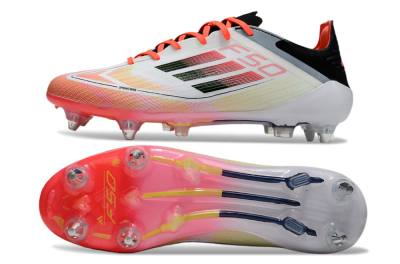 Men's Adidas F50 Elite SG Football Boots - White/Red/Yellow/Black