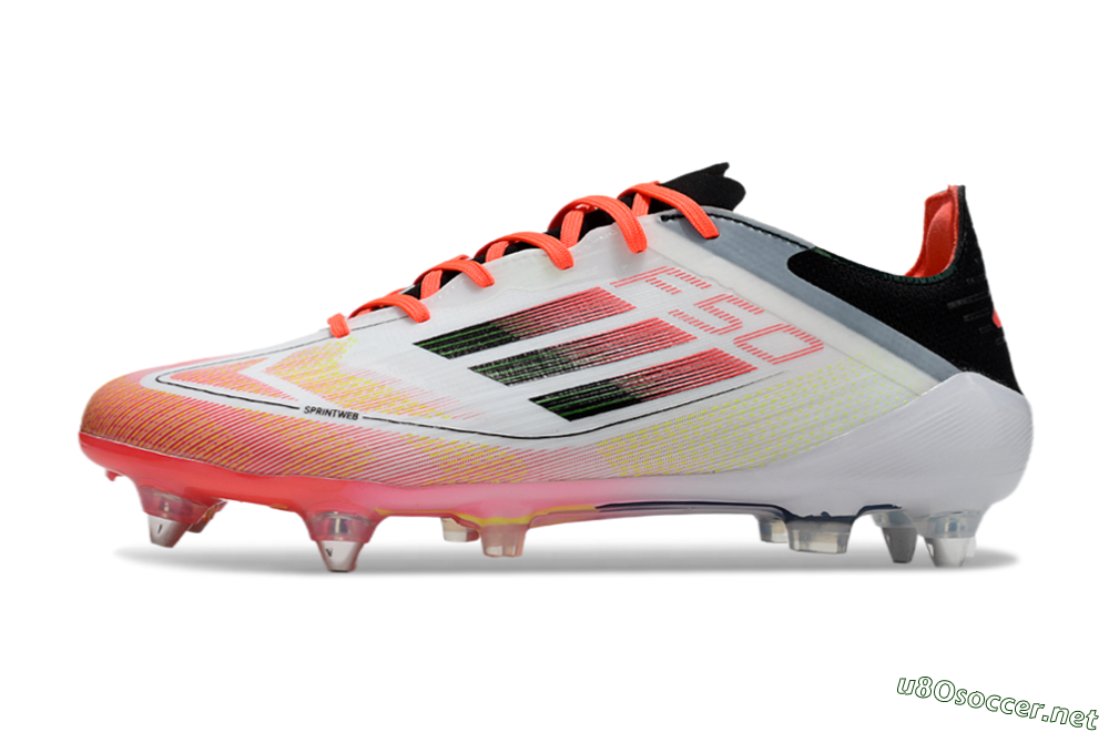 Men's Adidas F50 Elite SG Football Boots - White/Red/Yellow/Black 0