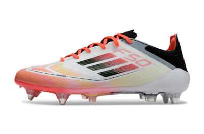Men's Adidas F50 Elite SG Football Boots - White/Red/Yellow/Black