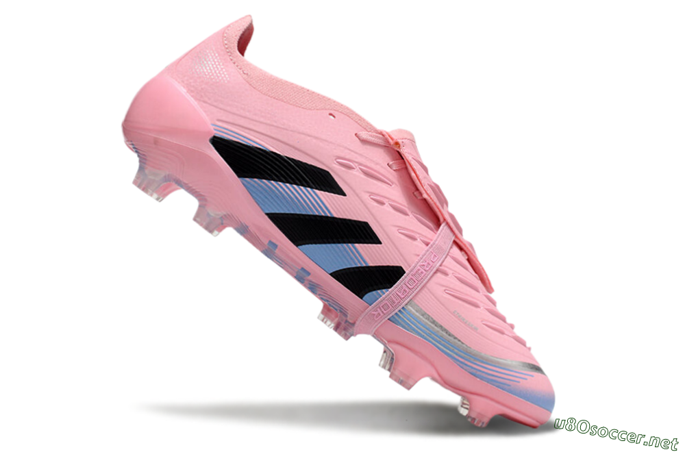 Unisex Adidas Predator Elite 25 Foldover Tongue FG Football Boots - Pink/Black/Blue 4