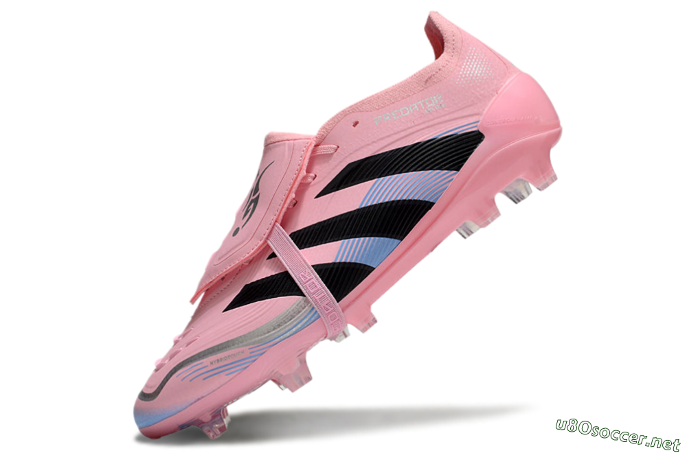 Unisex Adidas Predator Elite 25 Foldover Tongue FG Football Boots - Pink/Black/Blue 5