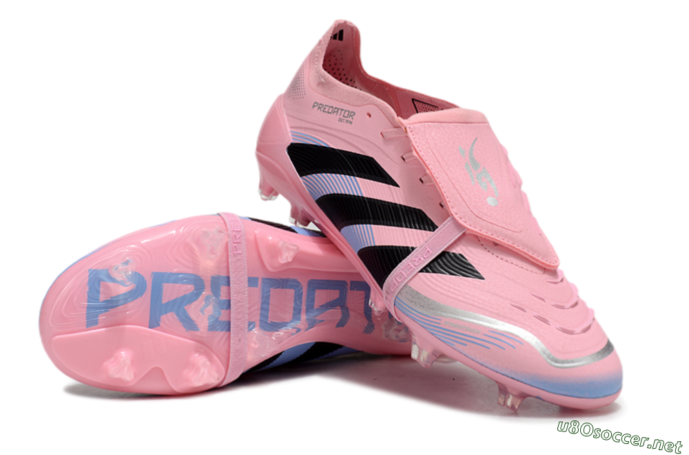 Unisex Adidas Predator Elite 25 Foldover Tongue FG Football Boots - Pink/Black/Blue 3