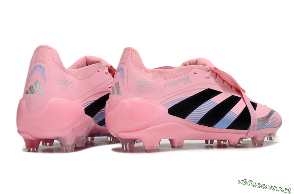 Unisex Adidas Predator Elite 25 Foldover Tongue FG Football Boots - Pink/Black/Blue 6