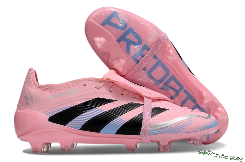 Unisex Adidas Predator Elite 25 Foldover Tongue FG Football Boots - Pink/Black/Blue 2
