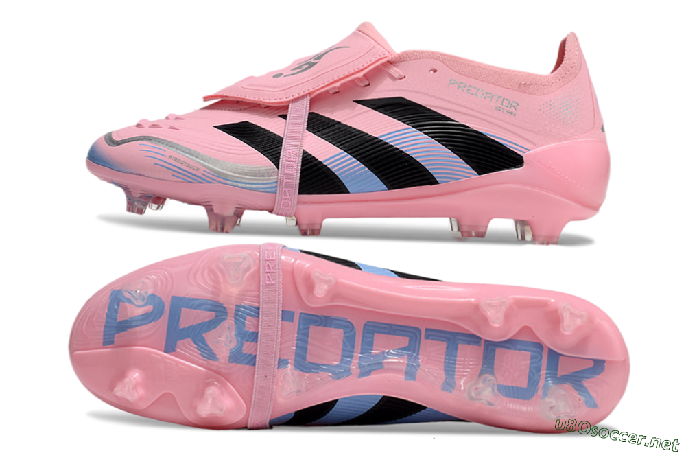 Unisex Adidas Predator Elite 25 Foldover Tongue FG Football Boots - Pink/Black/Blue 1
