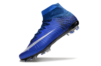 Men's Nike Mercurial Superfly 4 CR7 FG Football Boots - Blue/White/Black