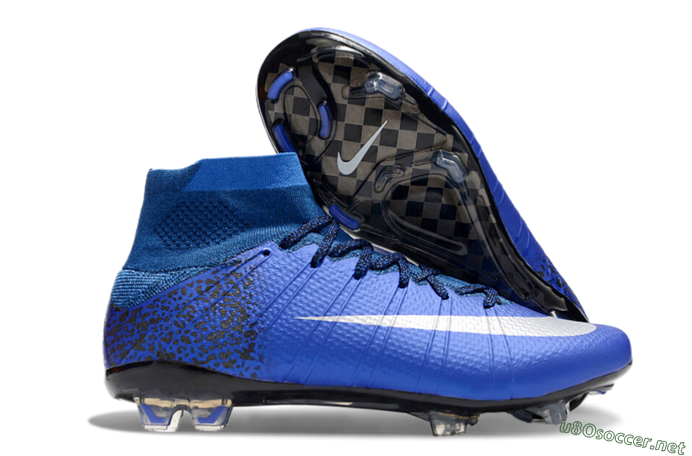 Men's Nike Mercurial Superfly 4 CR7 FG Football Boots - Blue/White/Black 2