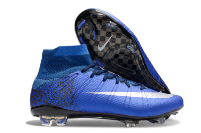 Men's Nike Mercurial Superfly 4 CR7 FG Football Boots - Blue/White/Black