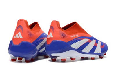 Unisex Adidas Predator 25 Elite Laceless FG Football Boots - Blue/White/Red