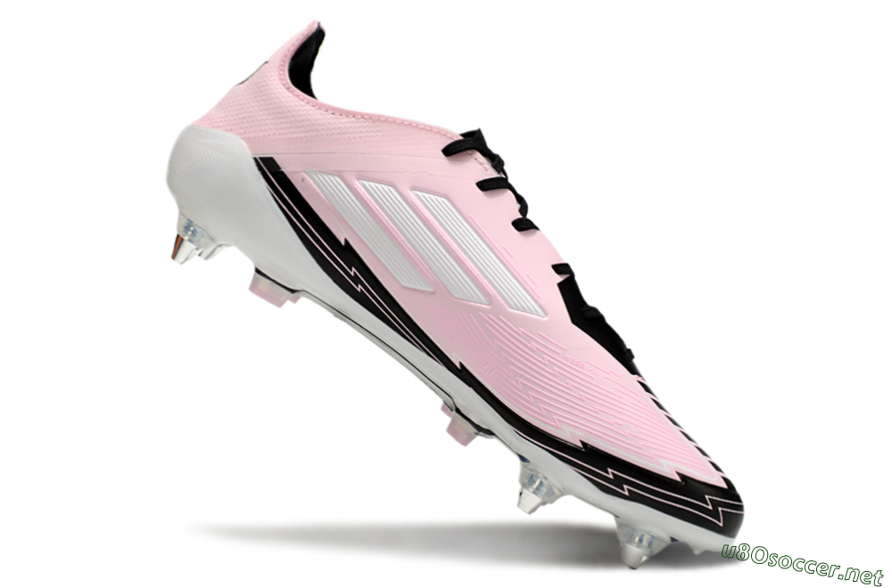 Men's Messi x Adidas F50 Elite SG Football Boots - Pink/White/Black 4