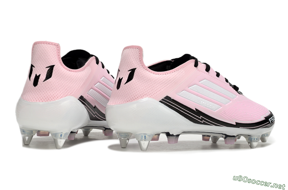 Men's Messi x Adidas F50 Elite SG Football Boots - Pink/White/Black 6