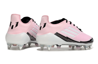 Men's Messi x Adidas F50 Elite SG Football Boots - Pink/White/Black
