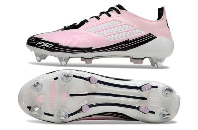 Men's Messi x Adidas F50 Elite SG Football Boots - Pink/White/Black