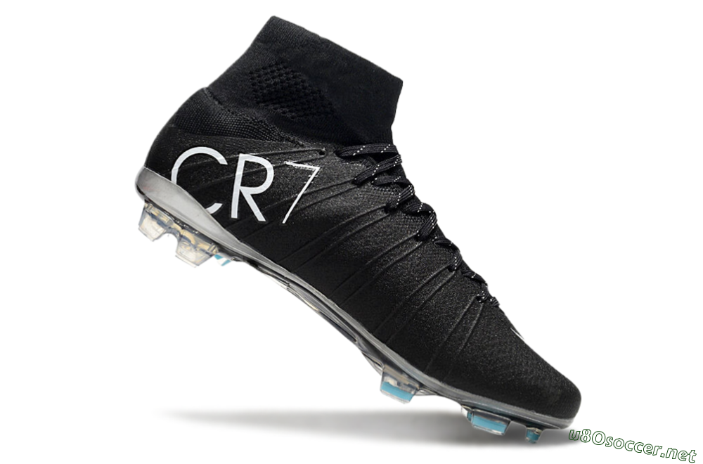 Men's Nike Mercurial Superfly 4 CR7 FG Football Boots - Black/White/Blue 4
