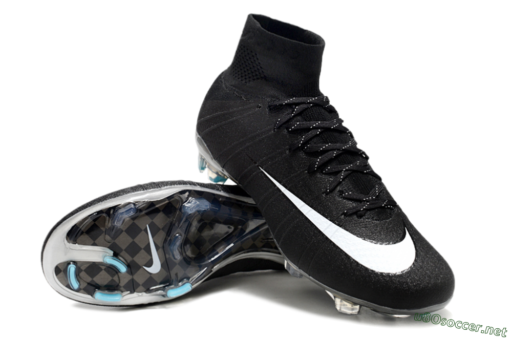 Men's Nike Mercurial Superfly 4 CR7 FG Football Boots - Black/White/Blue 3