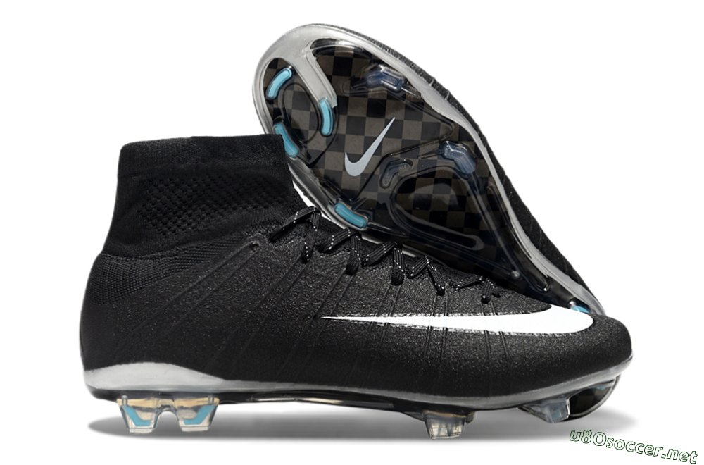 Men's Nike Mercurial Superfly 4 CR7 FG Football Boots - Black/White/Blue 2