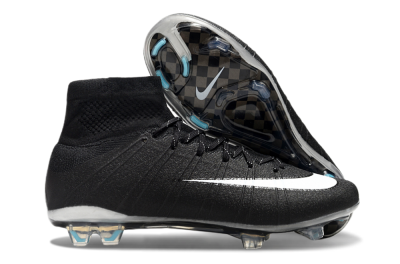 Men's Nike Mercurial Superfly 4 CR7 FG Football Boots - Black/White/Blue