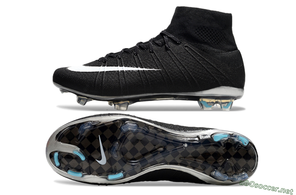 Men's Nike Mercurial Superfly 4 CR7 FG Football Boots - Black/White/Blue 1