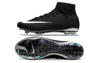 Men's Nike Mercurial Superfly 4 CR7 FG Football Boots - Black/White/Blue
