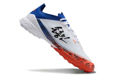 Men's Adidas F50 Elite TF Football Shoes - White/Black/Blue/Red