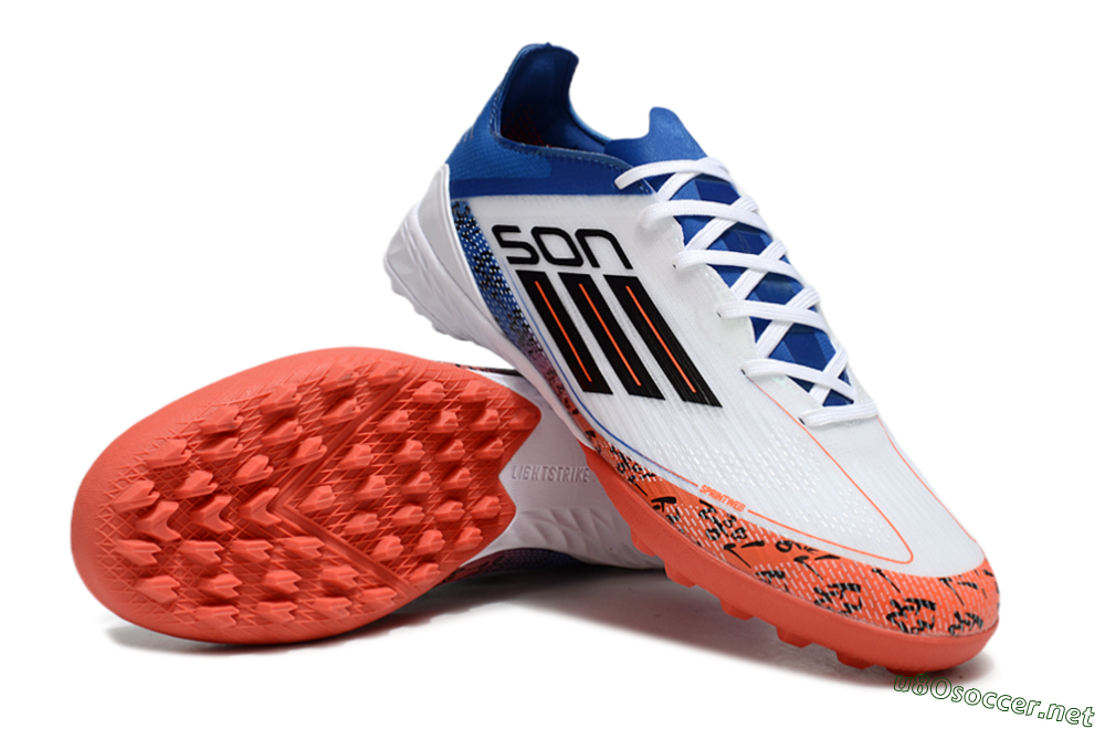 Men's Adidas F50 Elite TF Football Shoes - White/Black/Blue/Red 3