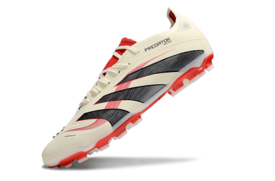 Unisex Adidas Predator 25+ Elite AG Football Boots - Beige/Red/Black