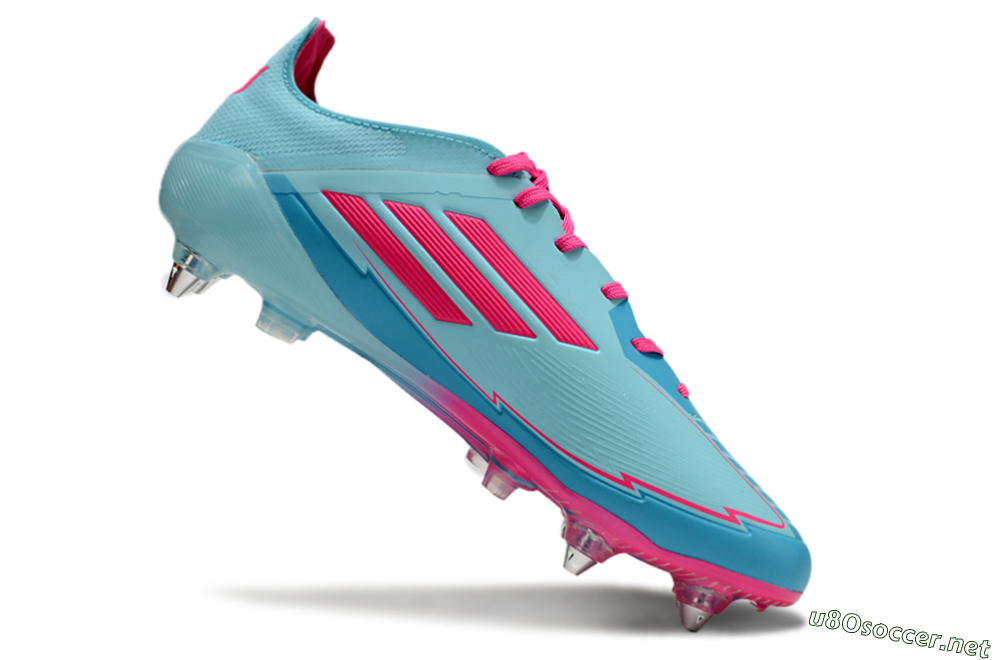 Men's Messi x Adidas F50 Elite SG Football Boots - Jade/Blue/Red 4