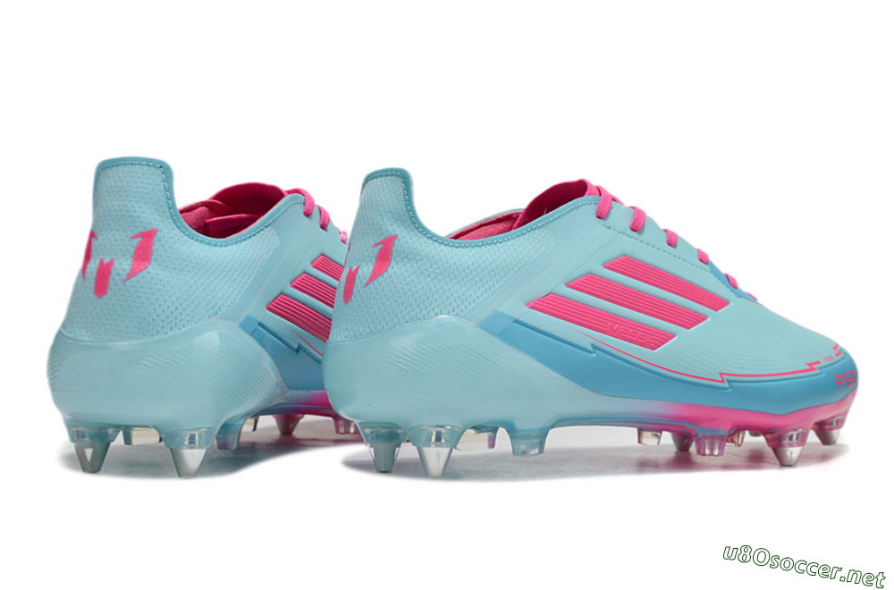 Men's Messi x Adidas F50 Elite SG Football Boots - Jade/Blue/Red 6