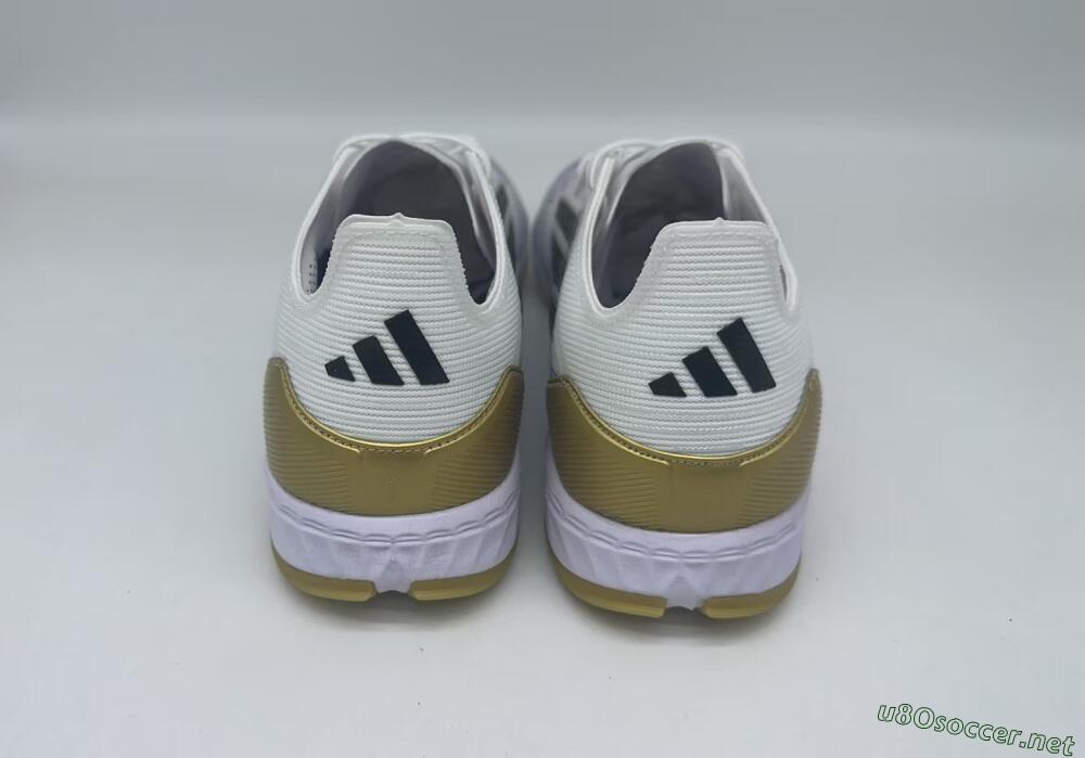 Men's Adidas F50 Pro TF Football Shoes - White/Black/Yellow
