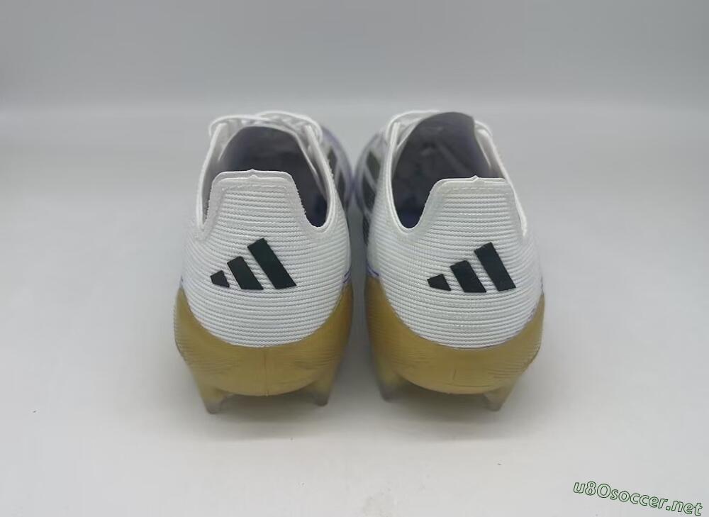 Men's Adidas F50 Elite FG Football Boots - White/Black/Yellow