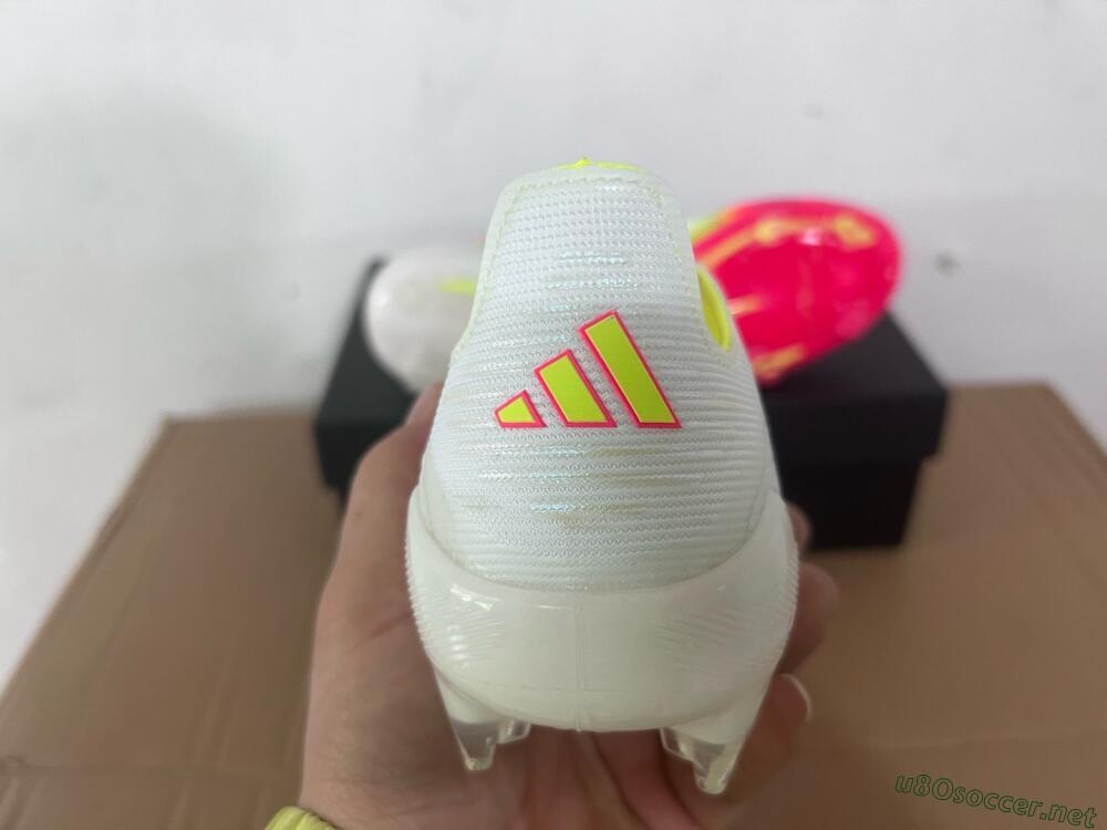 Men's Adidas F50 Elite FG Football Boots - White/Red/Yellow