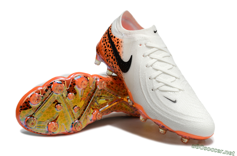 Men's Nike Phantom Luna Elite AG Football Boots - White/Orange/Black 3