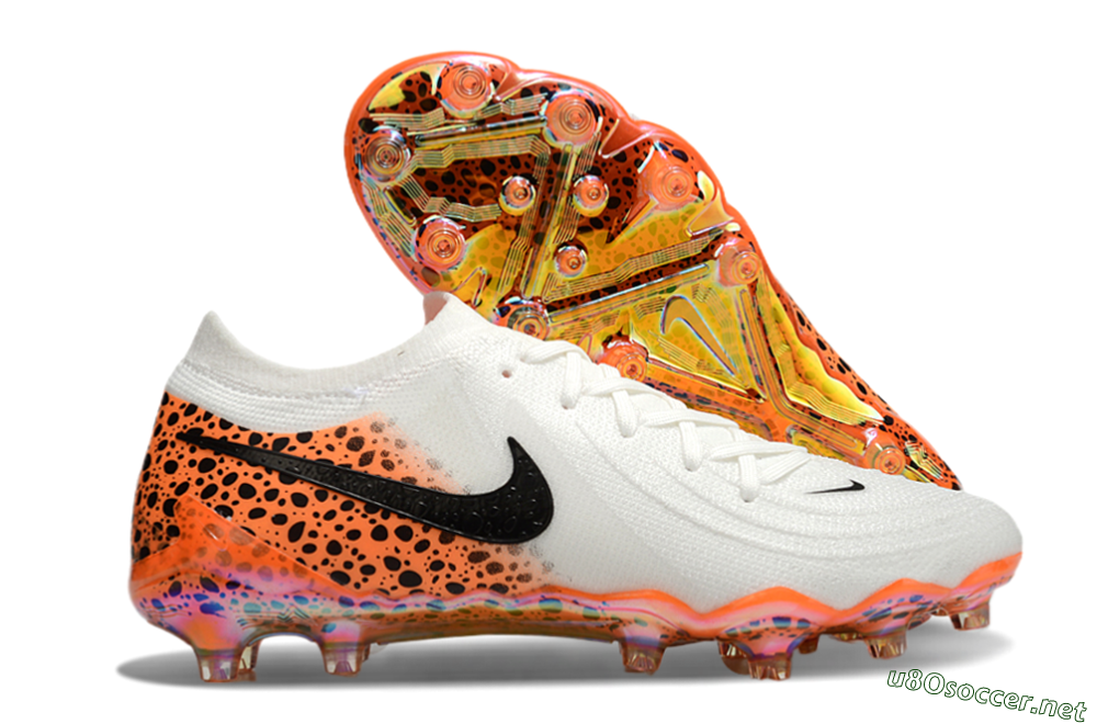 Men's Nike Phantom Luna Elite AG Football Boots - White/Orange/Black 2