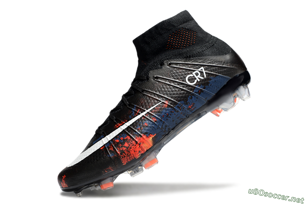 Men's Nike Mercurial Superfly 4 CR7 FG Football Boots - Black/White/Red 5