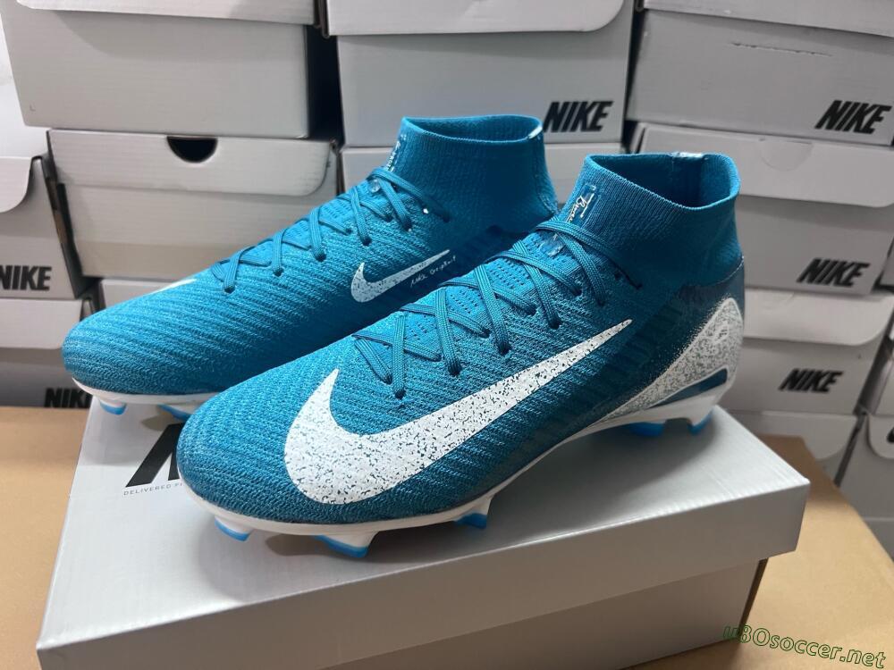 Unisex Nike Air Zoom Mercurial Superfly 10 Elite FG Football Boots - Blue/White/Gold