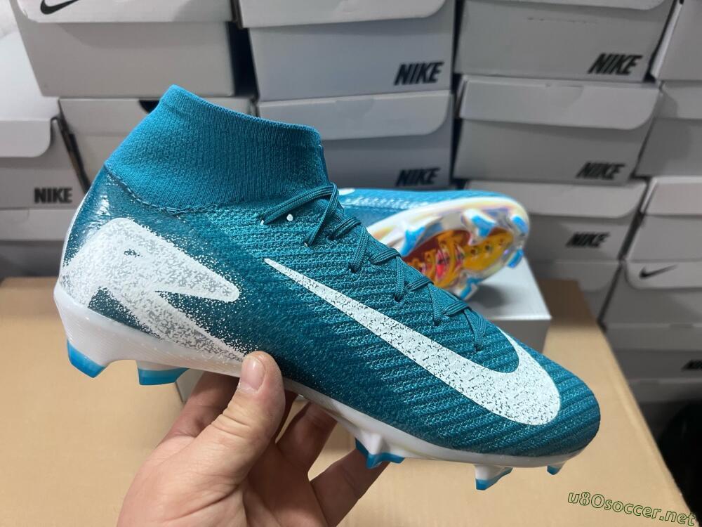 Unisex Nike Air Zoom Mercurial Superfly 10 Elite FG Football Boots - Blue/White/Gold