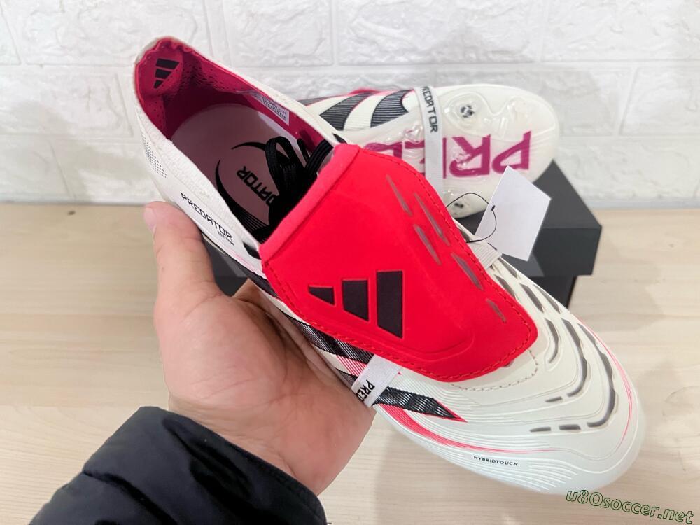 Men's Adidas Predator Elite Foldover Tongue FG Football Boots - Beige/Black/Red