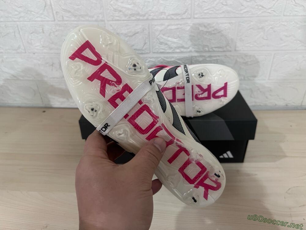 Men's Adidas Predator Elite Foldover Tongue FG Football Boots - Beige/Black/Red