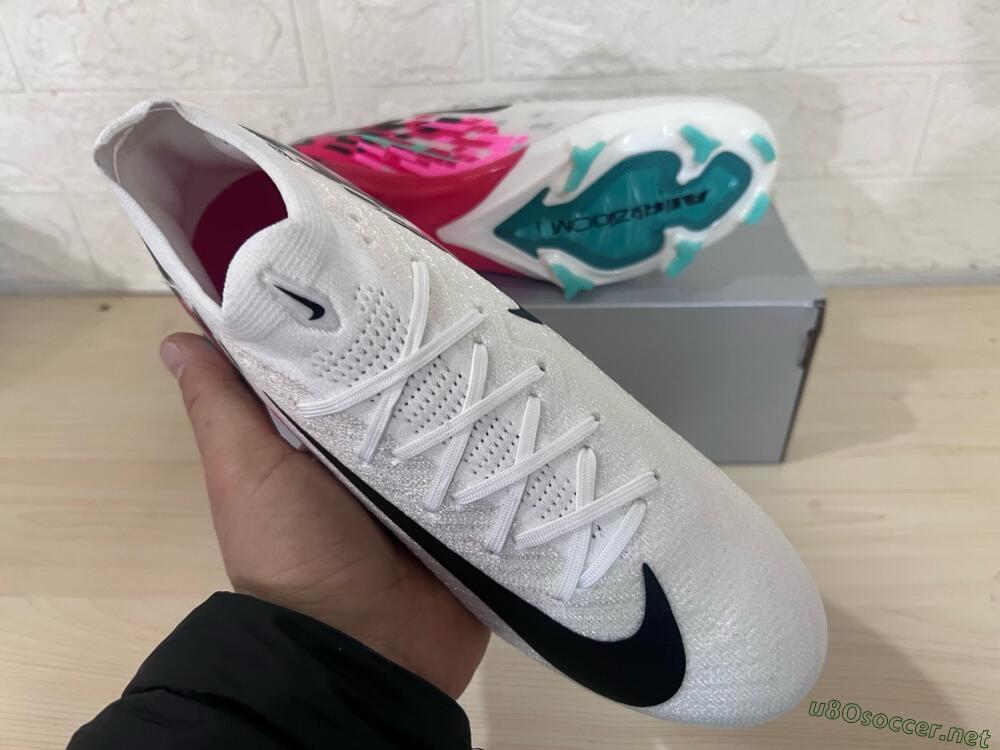 Unisex Nike Air Zoom Mercurial Vapor 16 Elite FG Football Boots - White/Black/Red