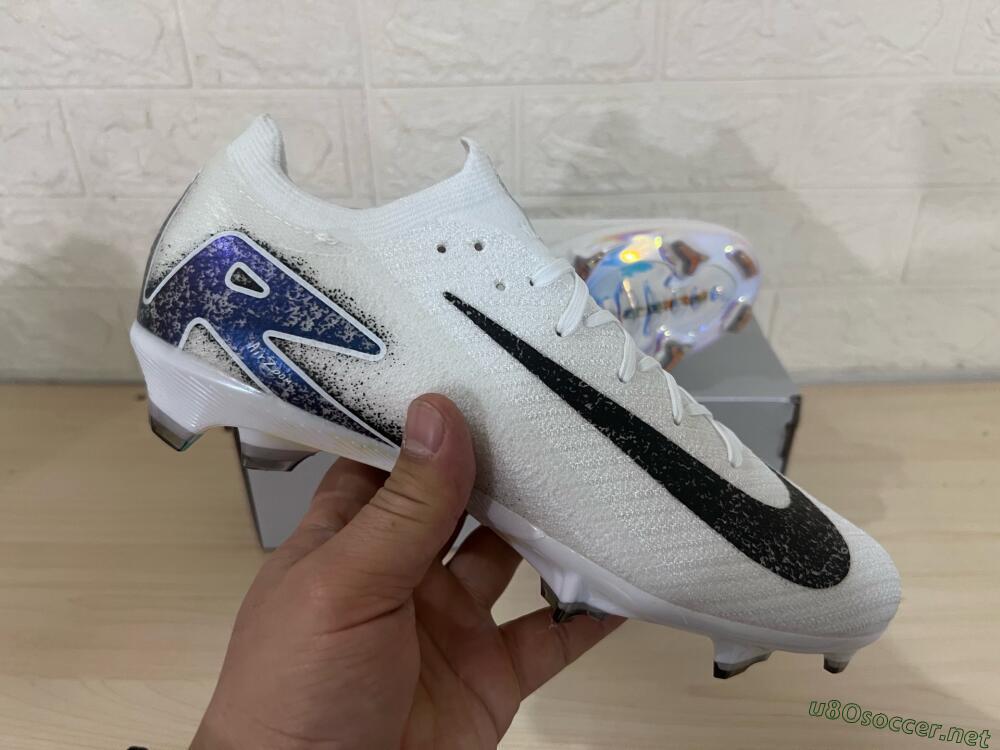 Men's Nike Air Zoom Mercurial Vapor 16 Elite FG Football Boots - White/Black/Blue/Gold