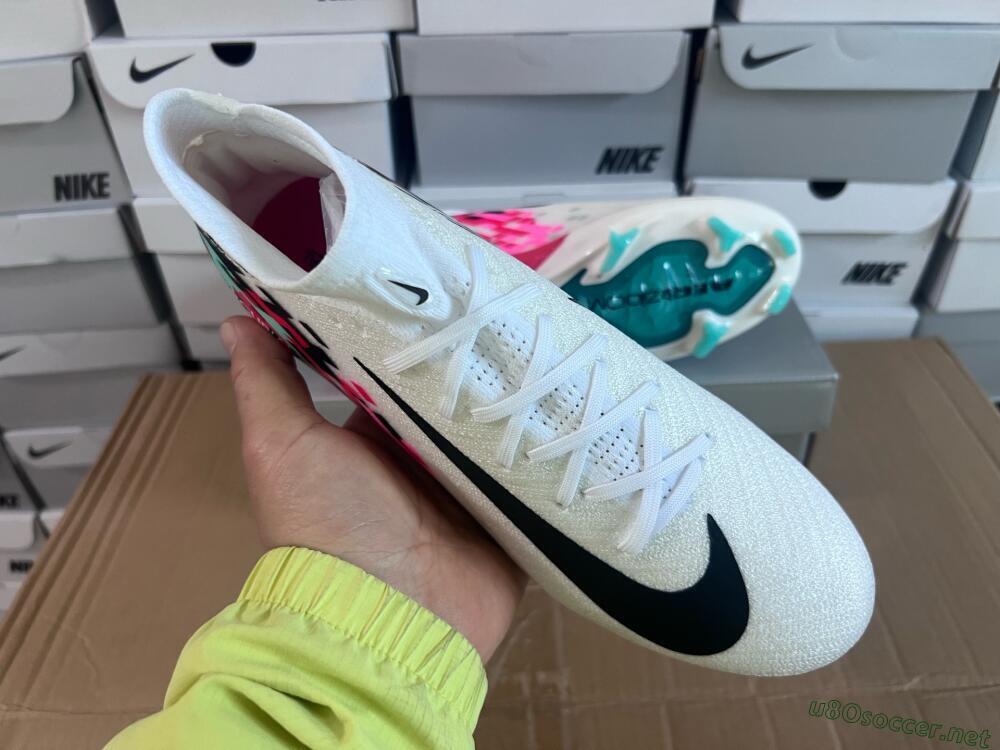 Men's Nike Air Zoom Mercurial Superfly 10 Elite FG Football Boots - White/Black/Red